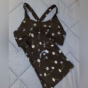 SoulCycle x The Upside Navy Blue Flower Set Sz 8